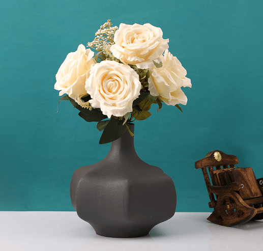 Verdant Metal  grey texture Vase