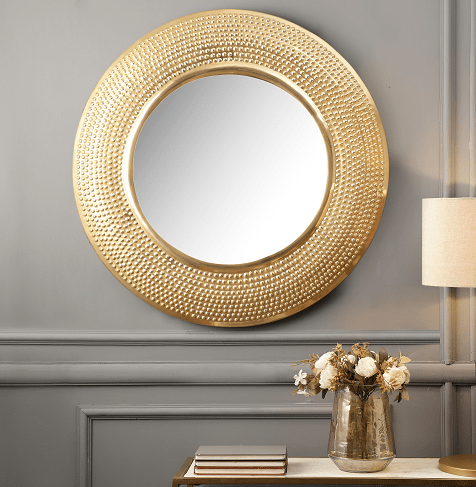 The Large Beaded Gold Mirror