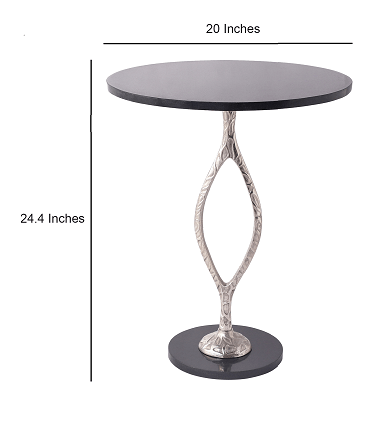 Round Black Marble Table