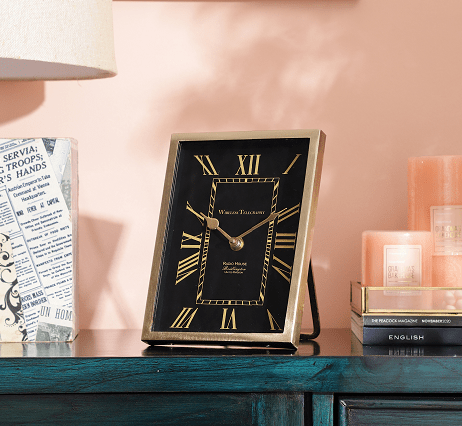 The Framed Clock in Gold Finish