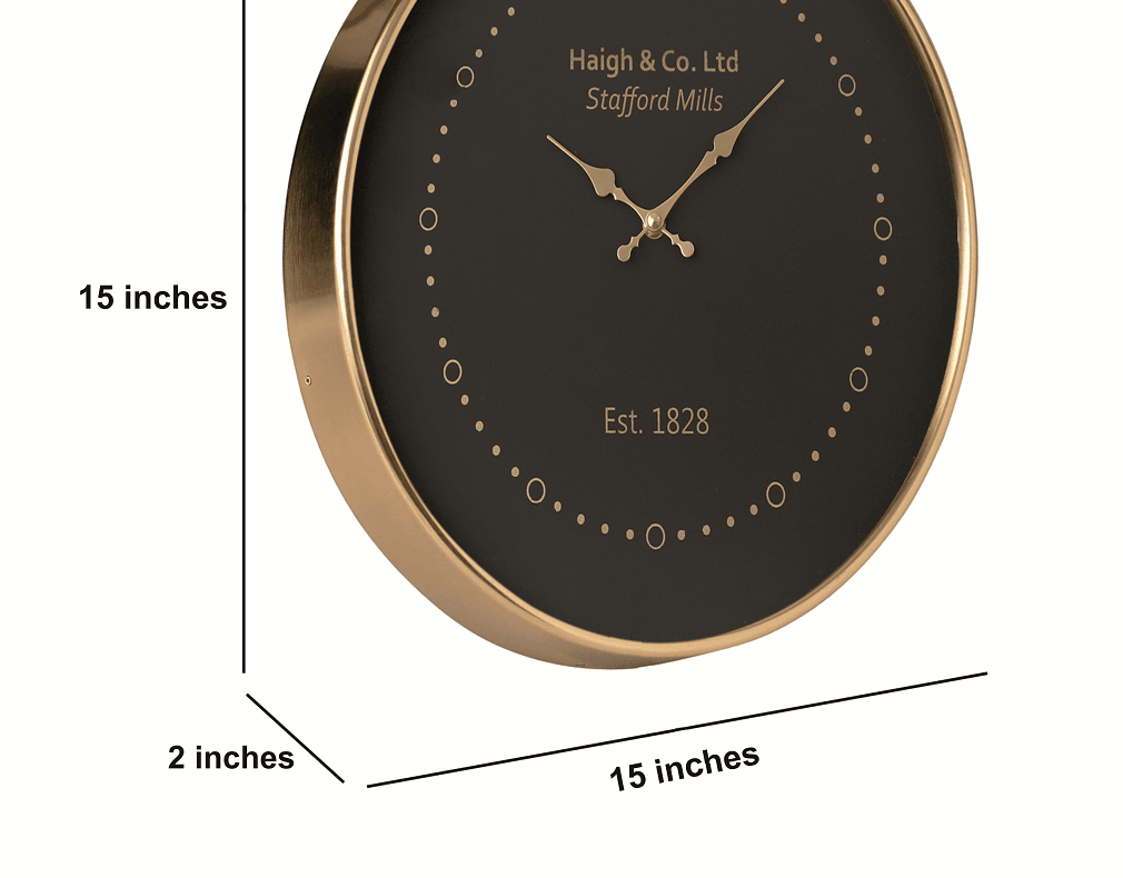 Eclipse Shine Gold wall clock