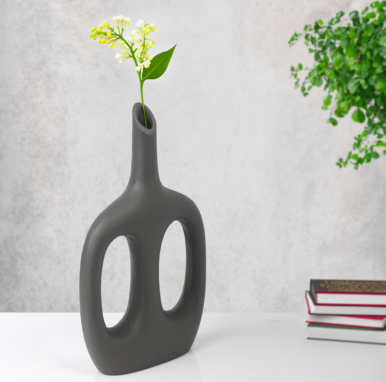 Otilia Grey Textured Vase