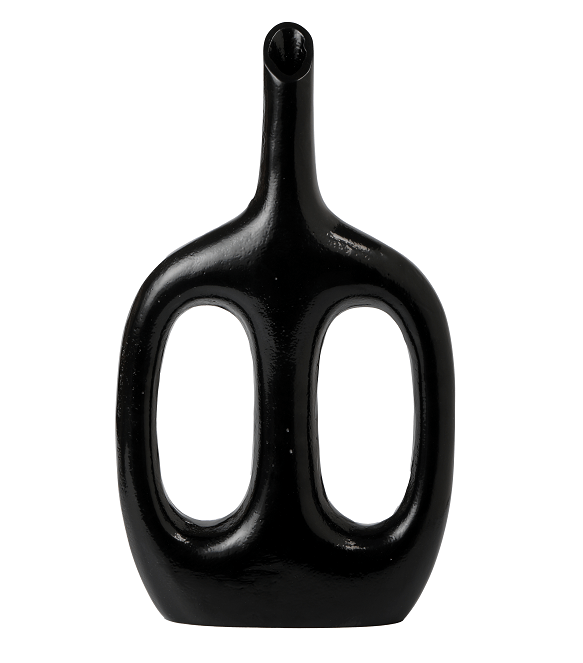 Otilia Glossy Black Vase