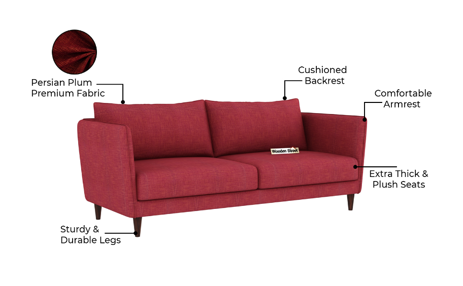Beatrice 3 Seater Fabric Sofa