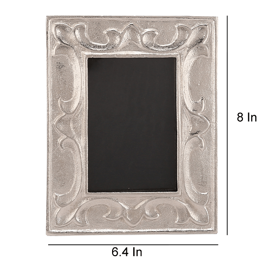 Leaf Pattern Photo Frame Silver  Small Size
