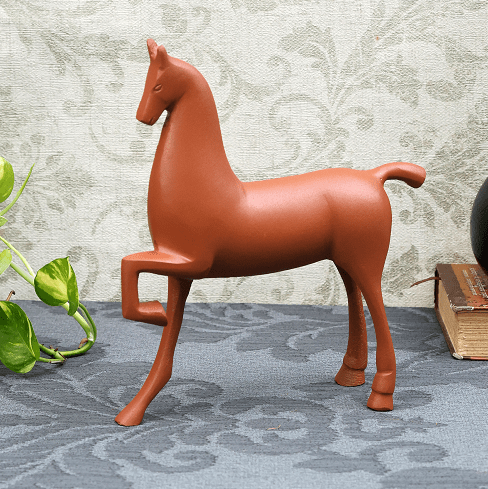 Enigmatic Equine Sculpture Terracotta