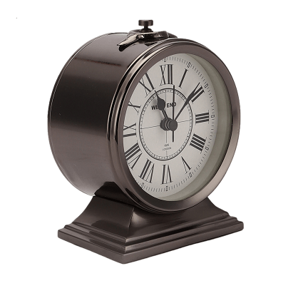 Erzo Alarm  Black Nickel Table Clock