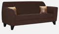 Fabric 3 Seater Sofa In Mahogany Colour