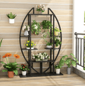 Eileen 63 in. Rustic Brown Curve Wood Indoor Plant Stand with 5-Tier (Pack of 2)