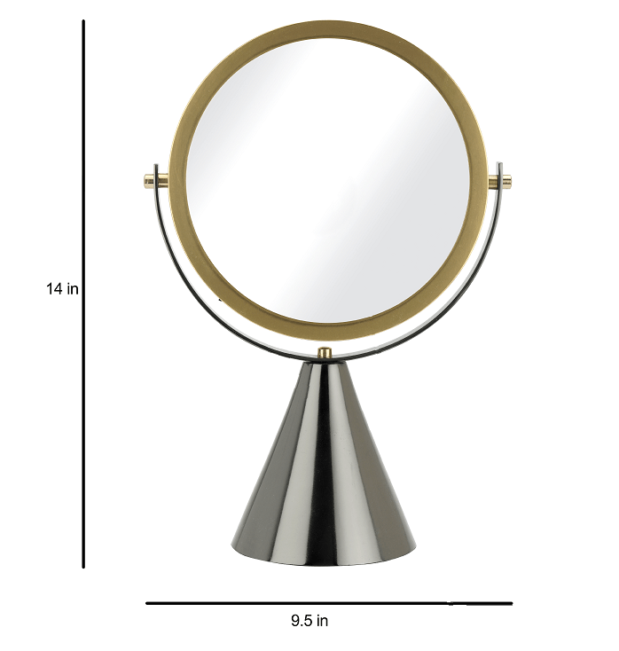 Shiny Black Coned Mirror