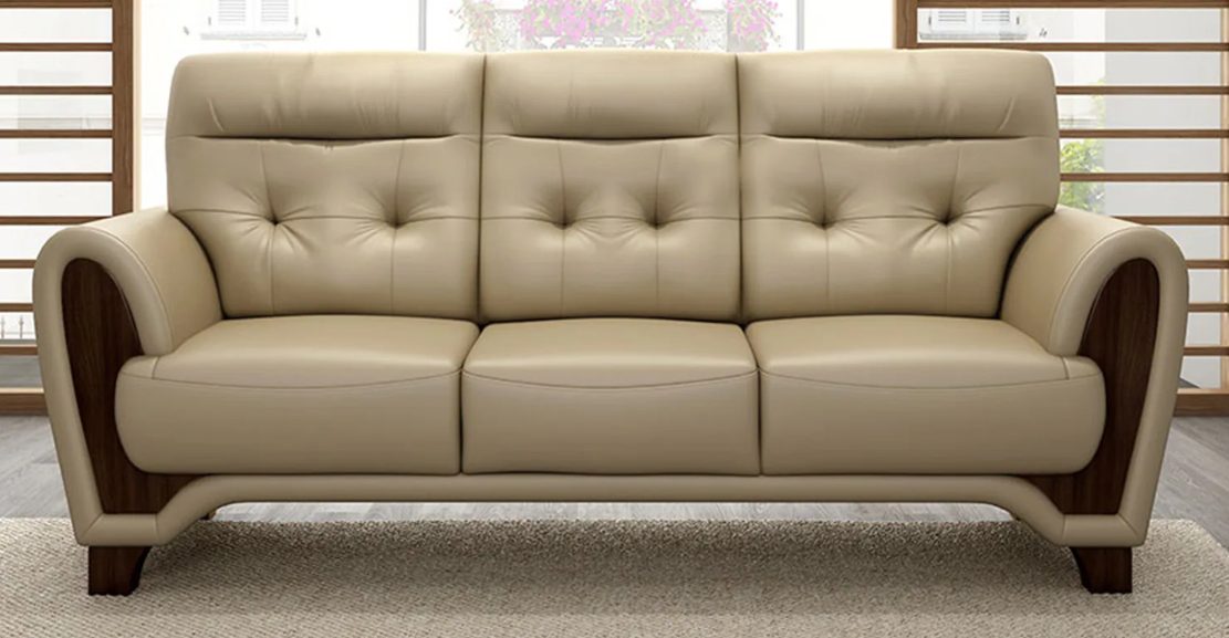 Leather 3 Seater Sofa in Brown Colour