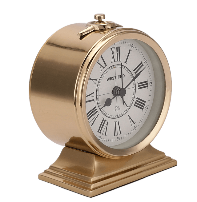 Erzo Alarm Gold Table Clock