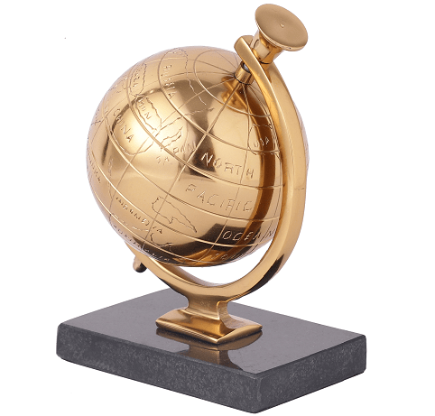 Miniature Metal Earth Gold with Black Marble Base