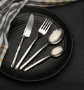 Artisan Dot Hammered Silver Cutlery Set