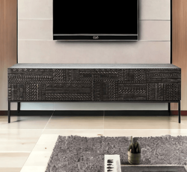 Capture_99c4c101-1d75-44df-9e33-cd47310e137f.png TV UNIT MANGO WOOD & METAL LEGS - Image 1