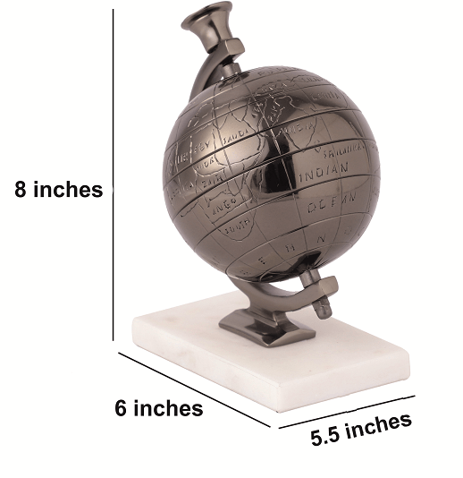 Miniature Metal Earth Black with White Marble Base