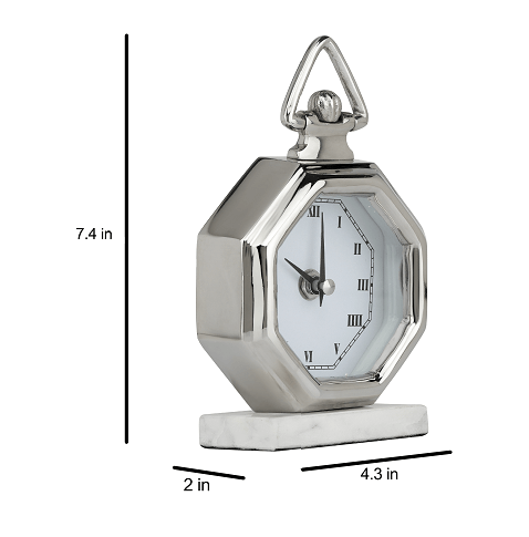 Silver Victoria Table Clock
