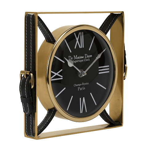 Timeless Straps Gold Table Clock