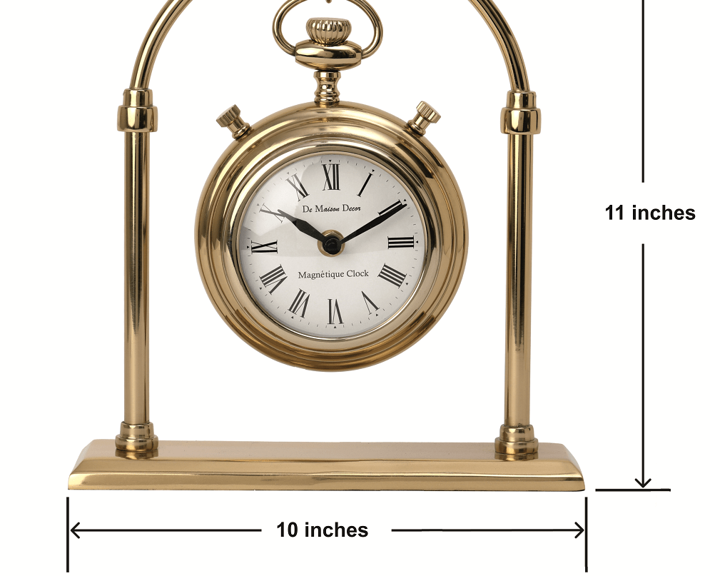 Archway Timepiece Gold Table Clock