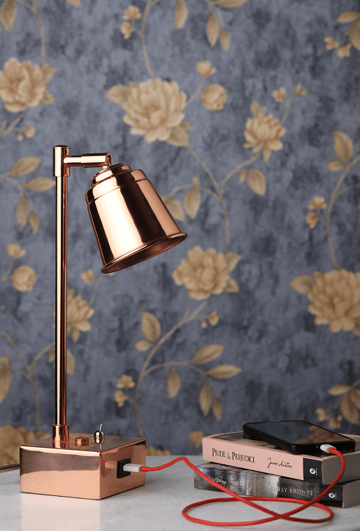 Rose gold marble store lamp