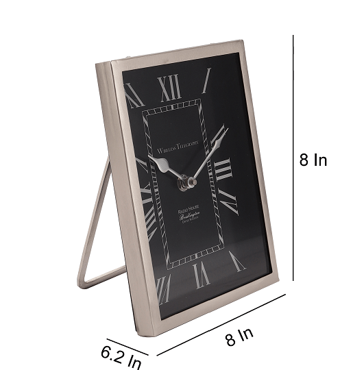 The Framed Clock in Silver Finish