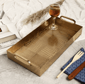 Hartley Gold Croc Tray with Handles