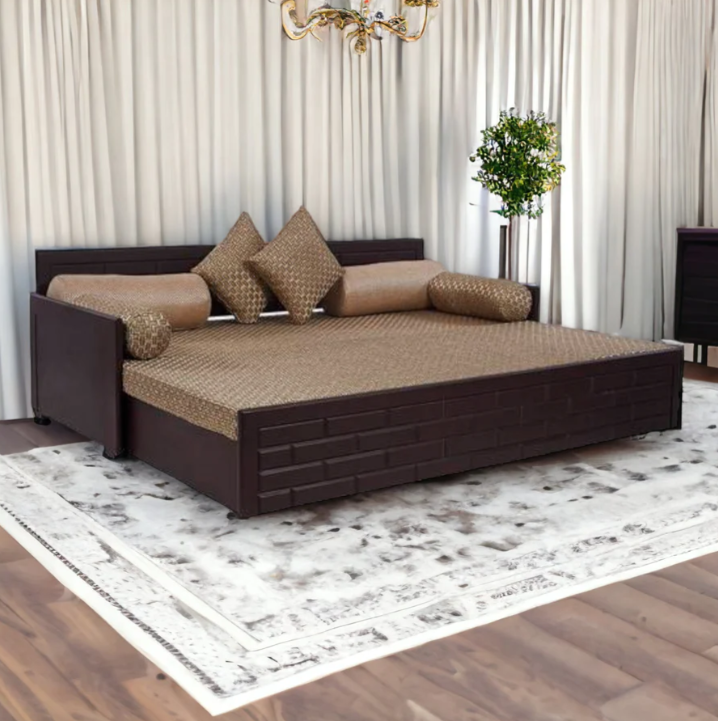 3 SEATER PULL OUT SOFA CUM BED SHEESHAM WOOD