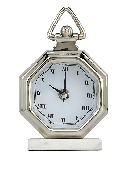 Silver Victoria Table Clock