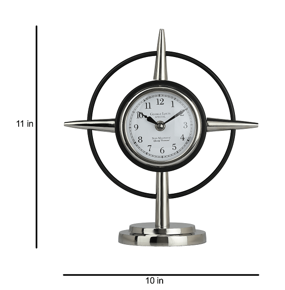 Radiant Disc Silver Clock