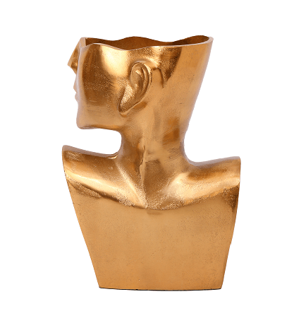 Visionary Face Gold Planter