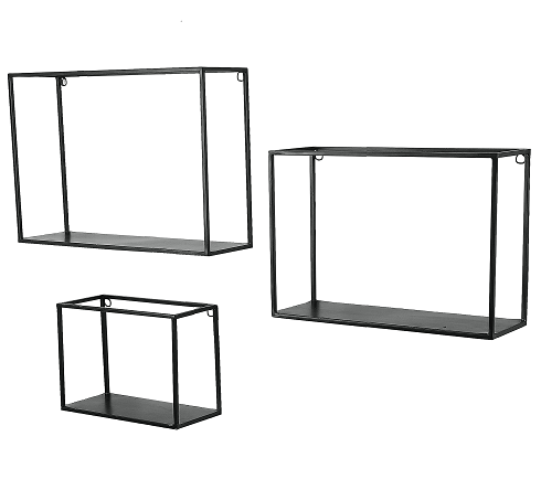 Trio's Black shelves