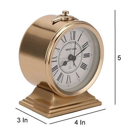 Erzo Alarm Gold Table Clock