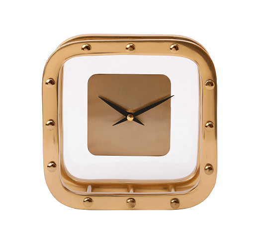 Aurelian Table Clock Gold
