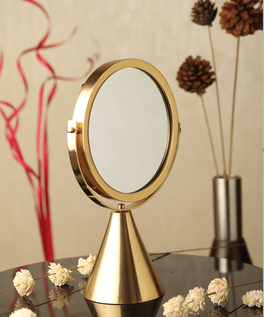 Gold Coned Mirror