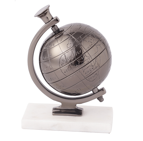 Miniature Metal Earth Black with White Marble Base