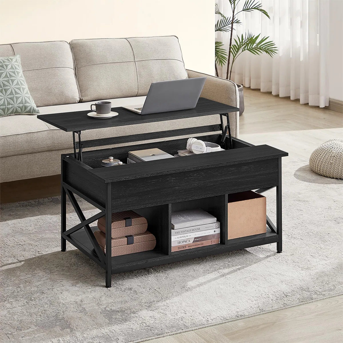 Carnagall Lift Top Coffee Table with Storage-OUCH CART| Center table