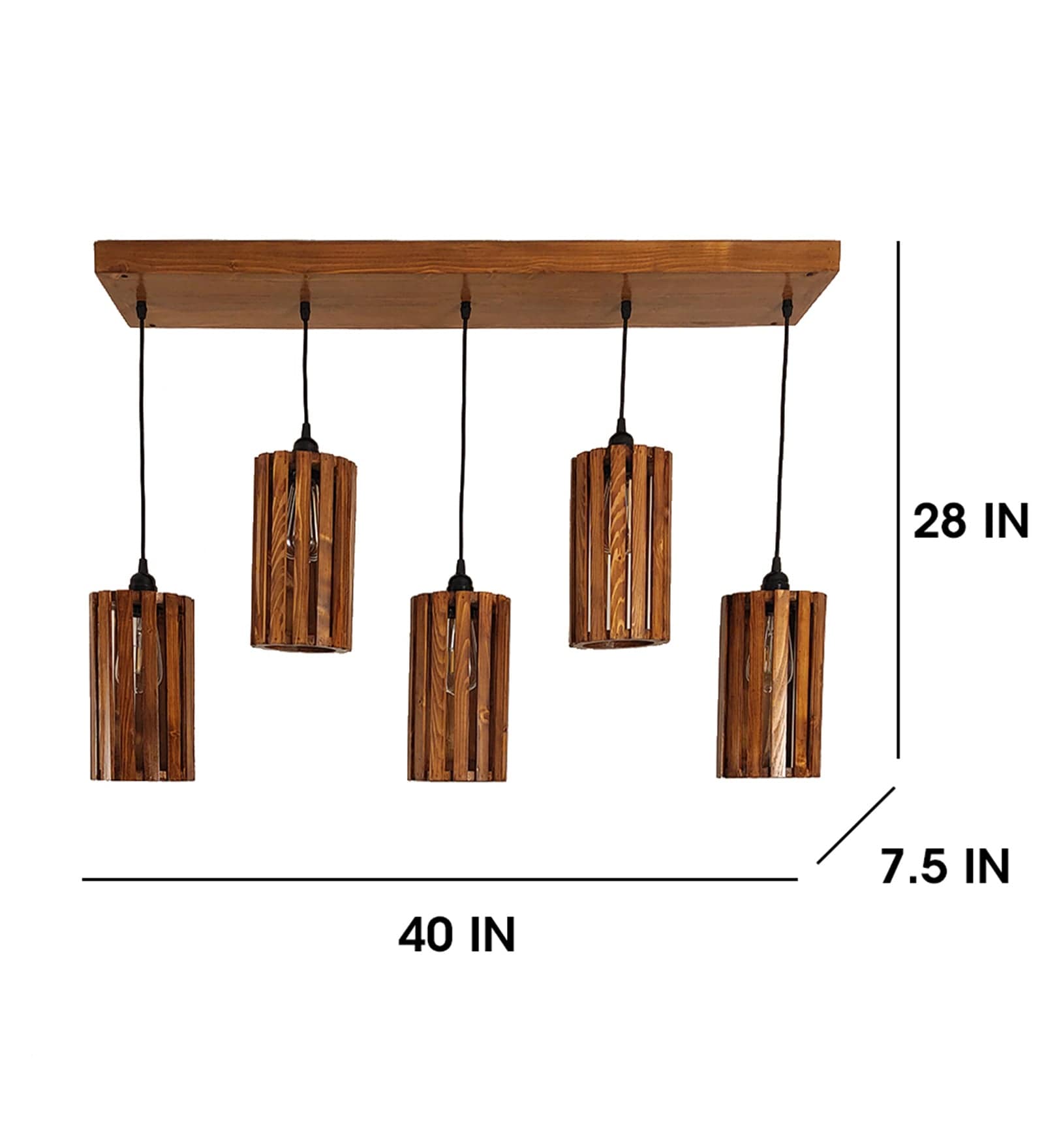 Casa Brown 5 Series Hanging Lamp (BULB NOT INCLUDED)