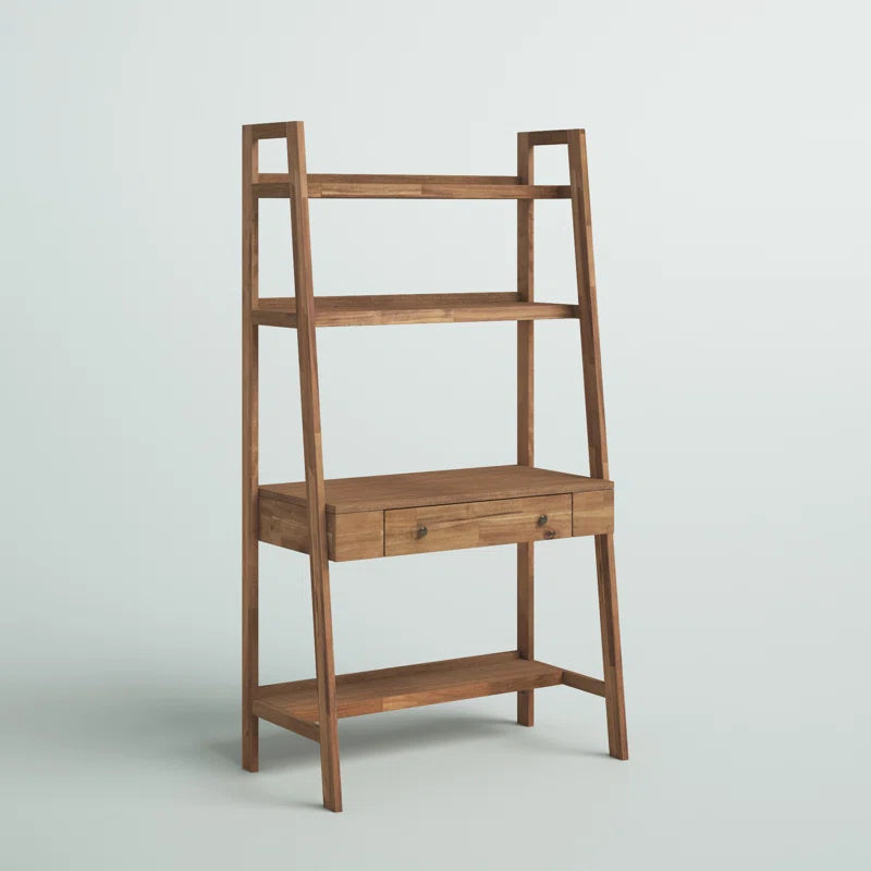 Solid Wood Base Leaning / Ladder Desk