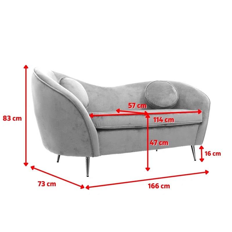 Castillo 2 Seater Upholstered Loveseat - Ouch Cart 