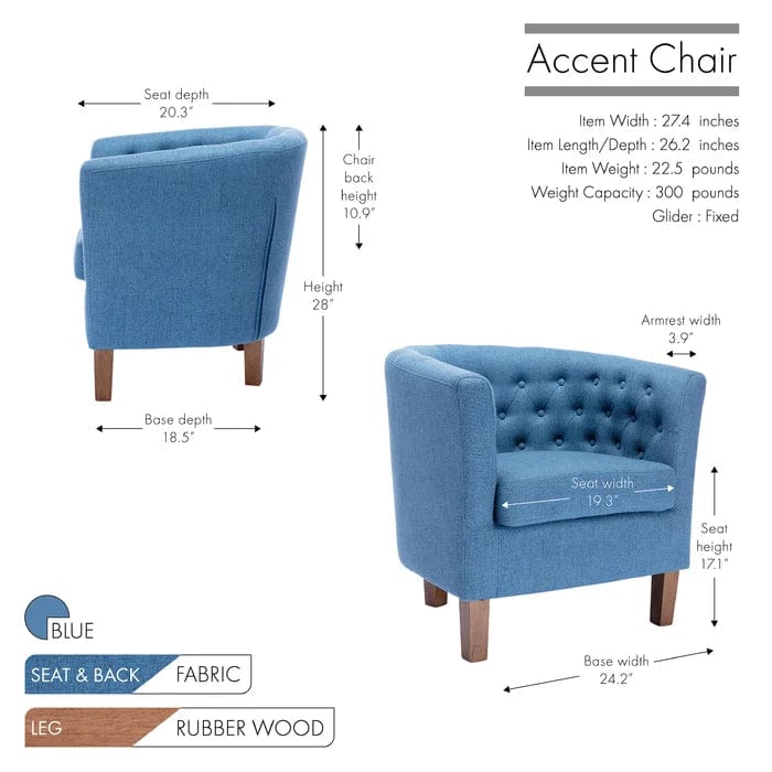 Cecille Upholstered Made to Order Barrel Chair