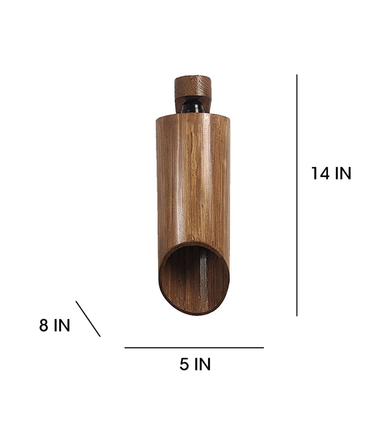 Cedar Brown Wooden Wall Light (BULB NOT INCLUDED)