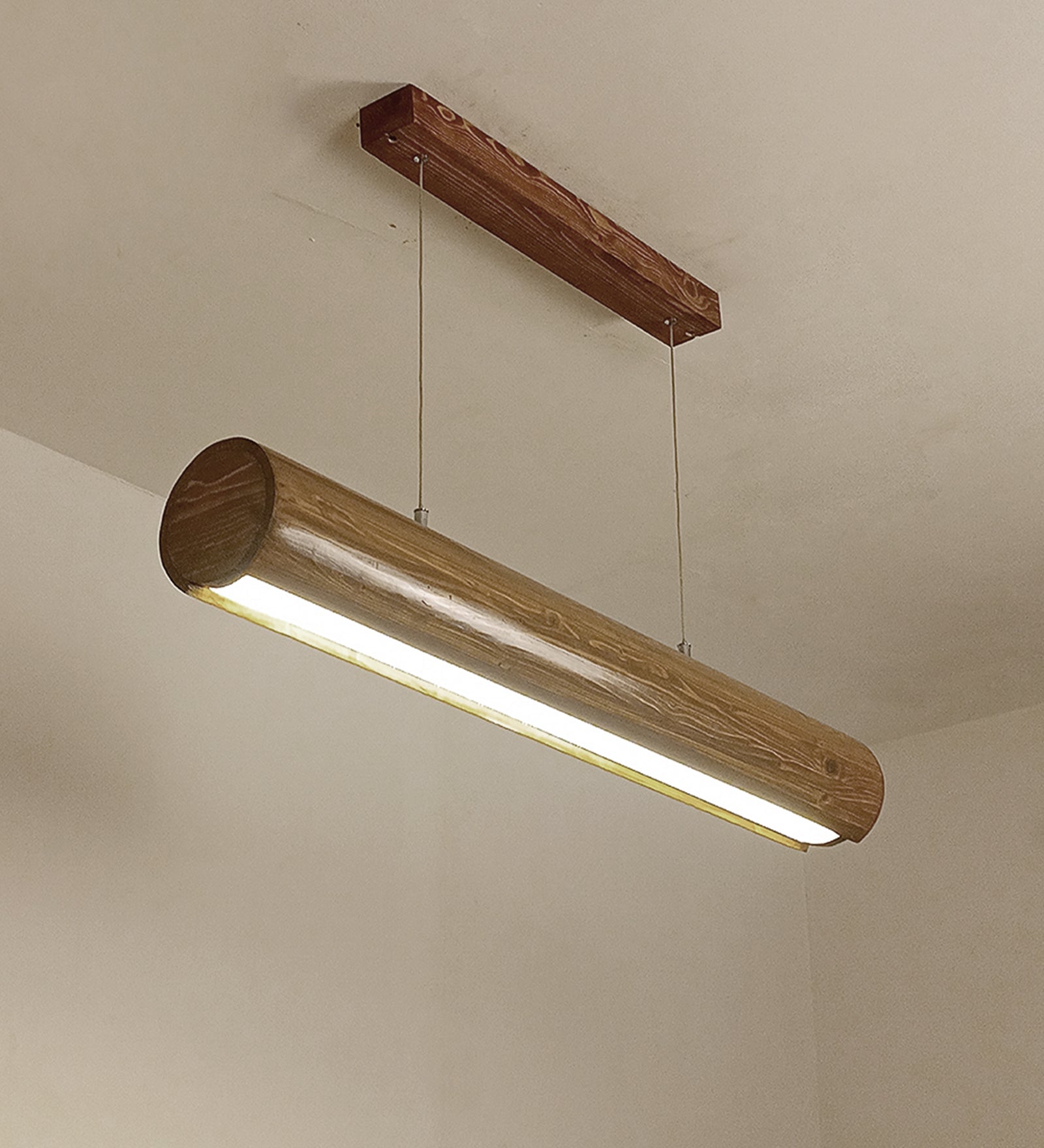 Cedar 36 Brown Wooden LED Hanging Lamp