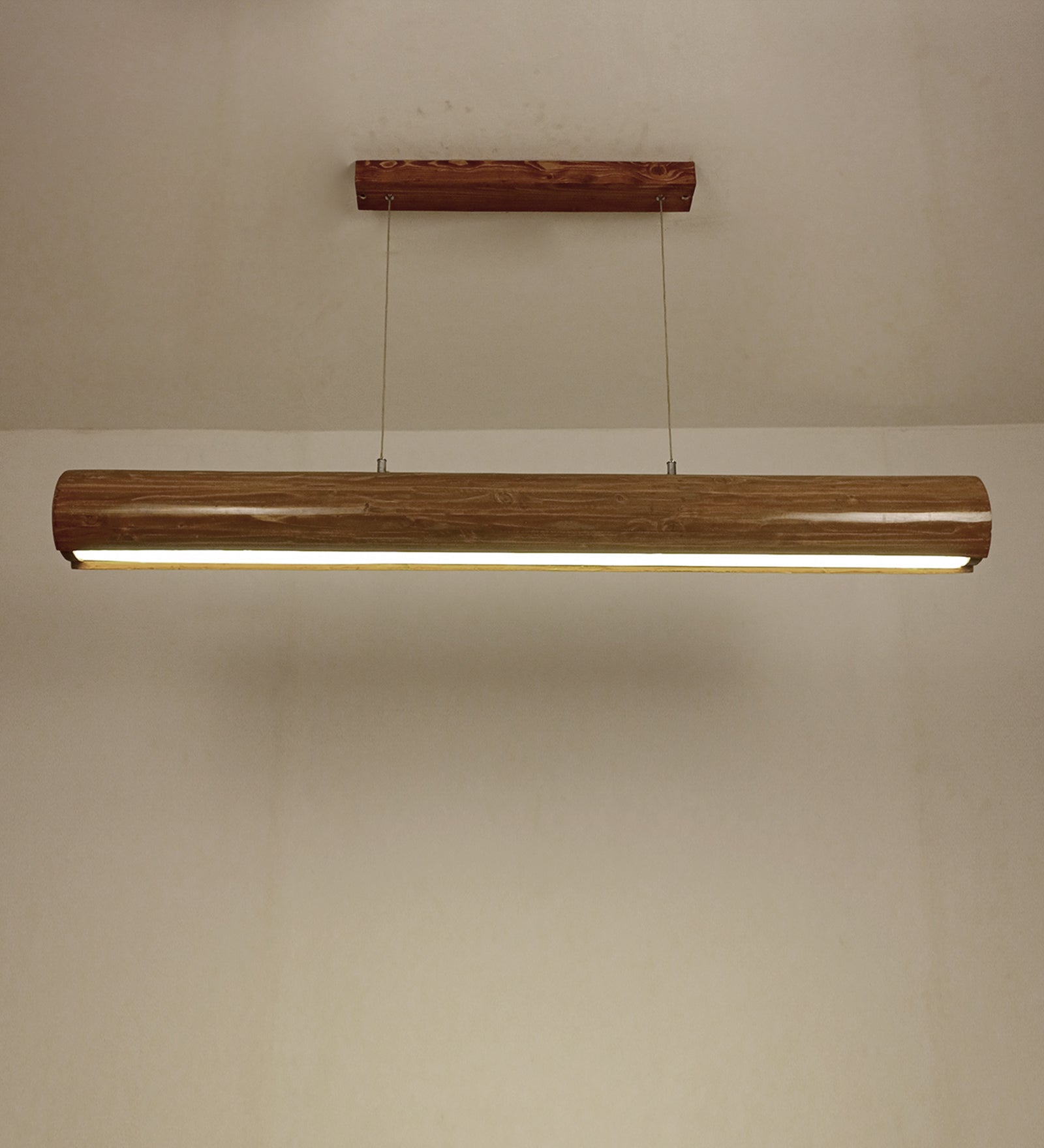 Cedar 48 Brown Wooden LED Hanging Lamp