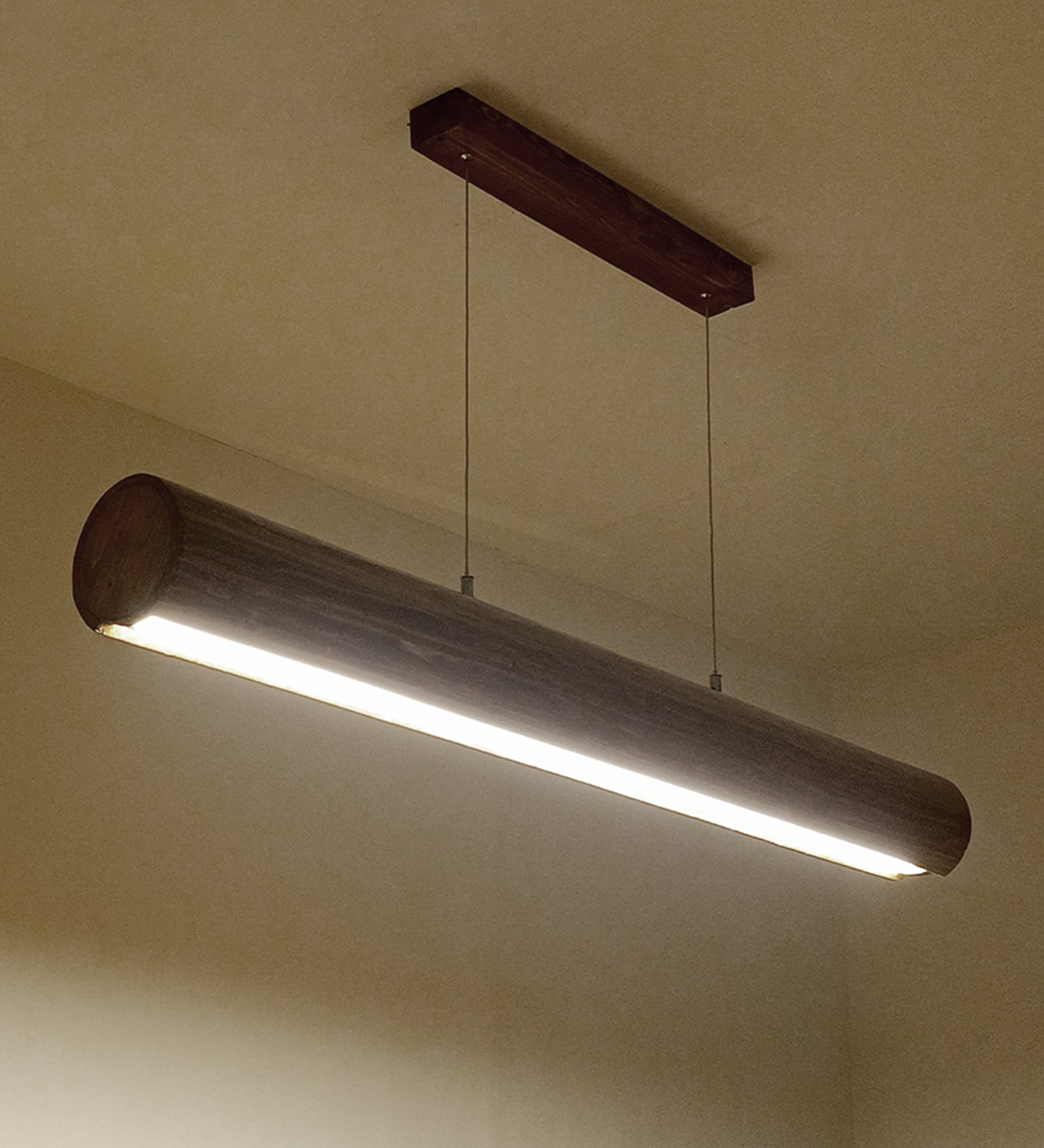 Cedar 48 Brown Wooden LED Hanging Lamp