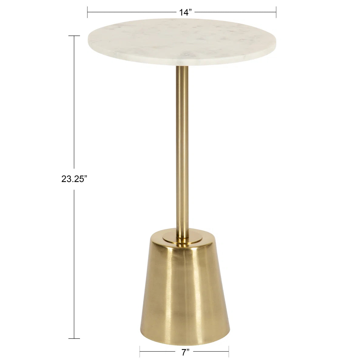 Cemil Marble Top End Table