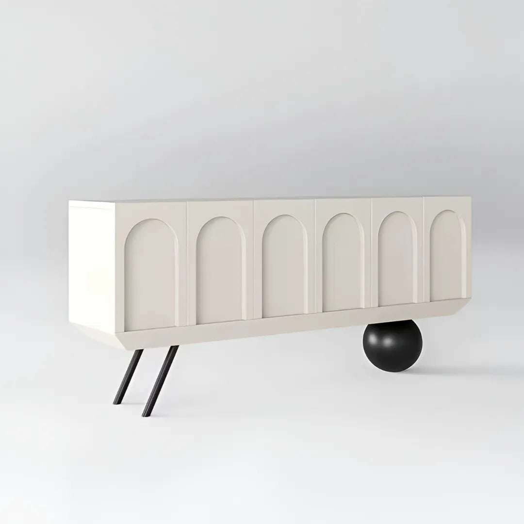 Ouch Cart Forma Console Table – Modern Luxury Storage Console with Arched Shutter Design