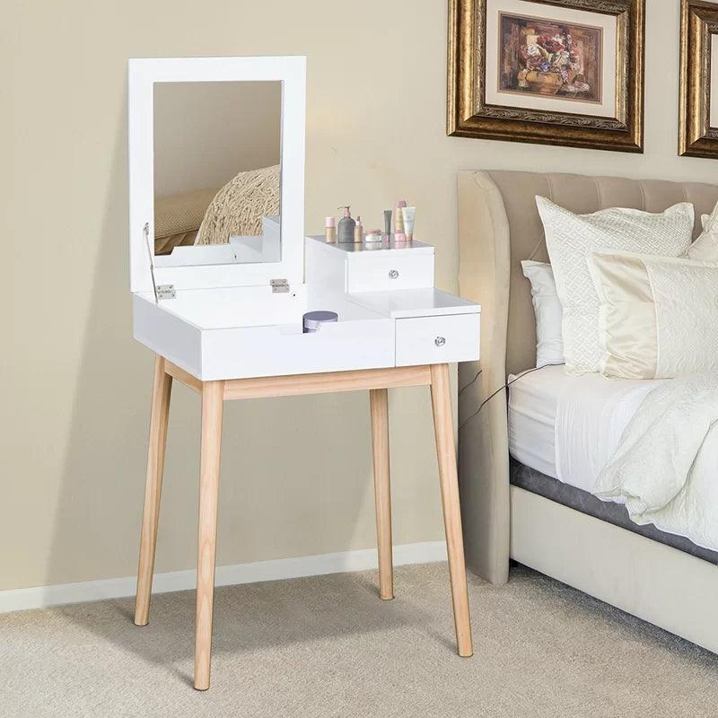 Alva Dressing Table with Mirror - Ouch Cart 