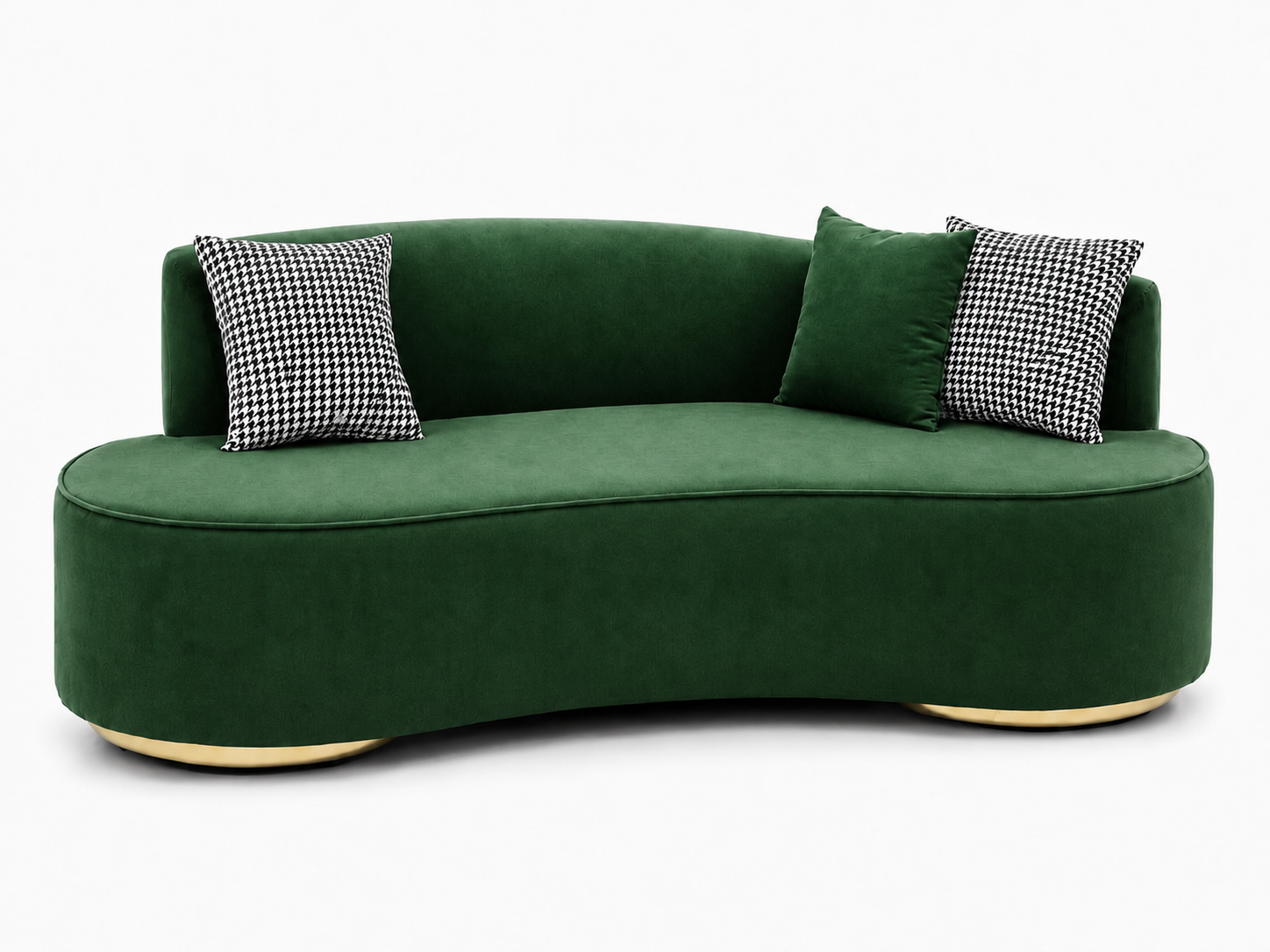 Boucle Fabric 3 Seater Curve Sofa In Melange Grey Colour