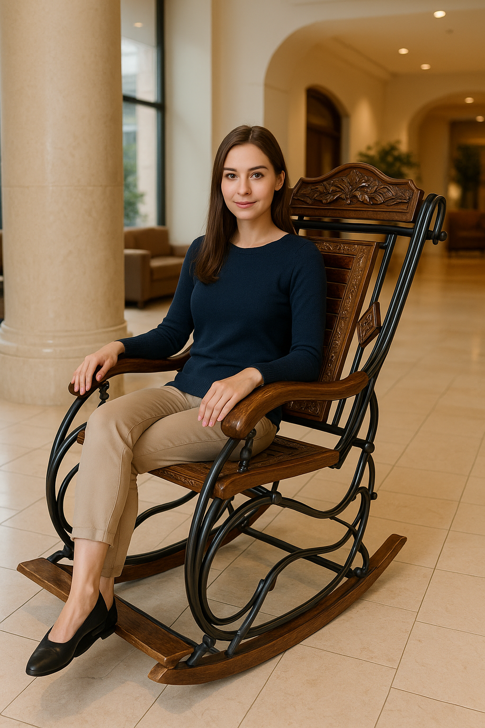 ChatGPT_Image_Jul_22_2025_07_46_54_PM.png Wooden & Iron Rocking Chair Wooden Chair Swing Chair - Image 1