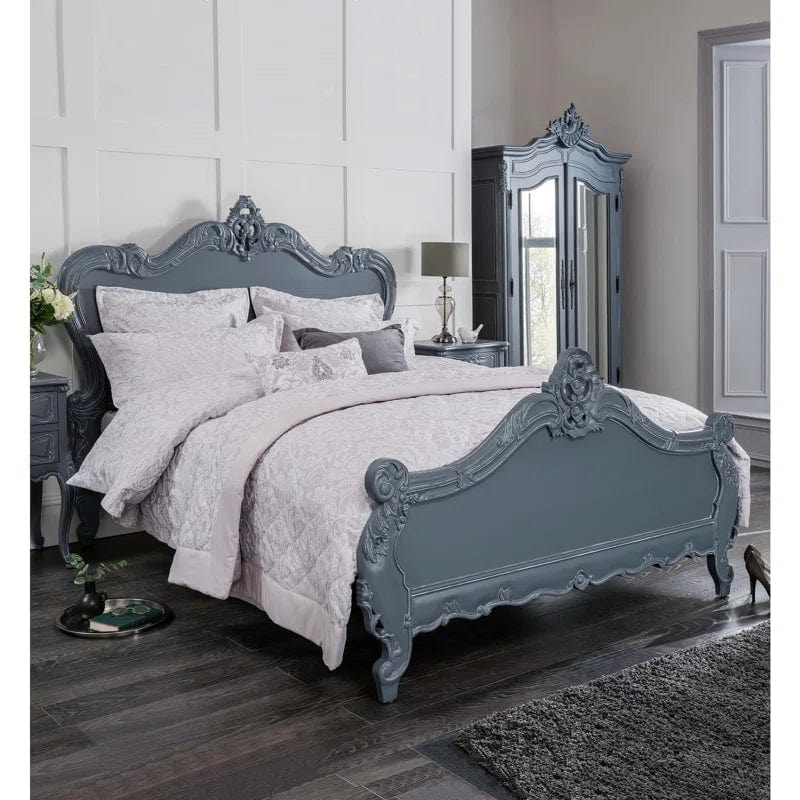 Chloe Antique French Style Grey Bed
